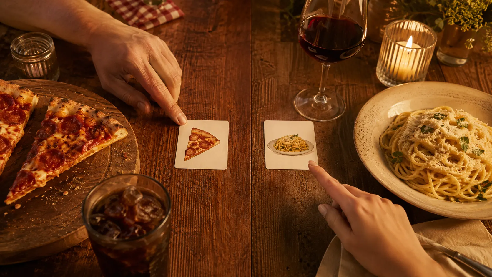 Date ideas arranged for a couples tournament game