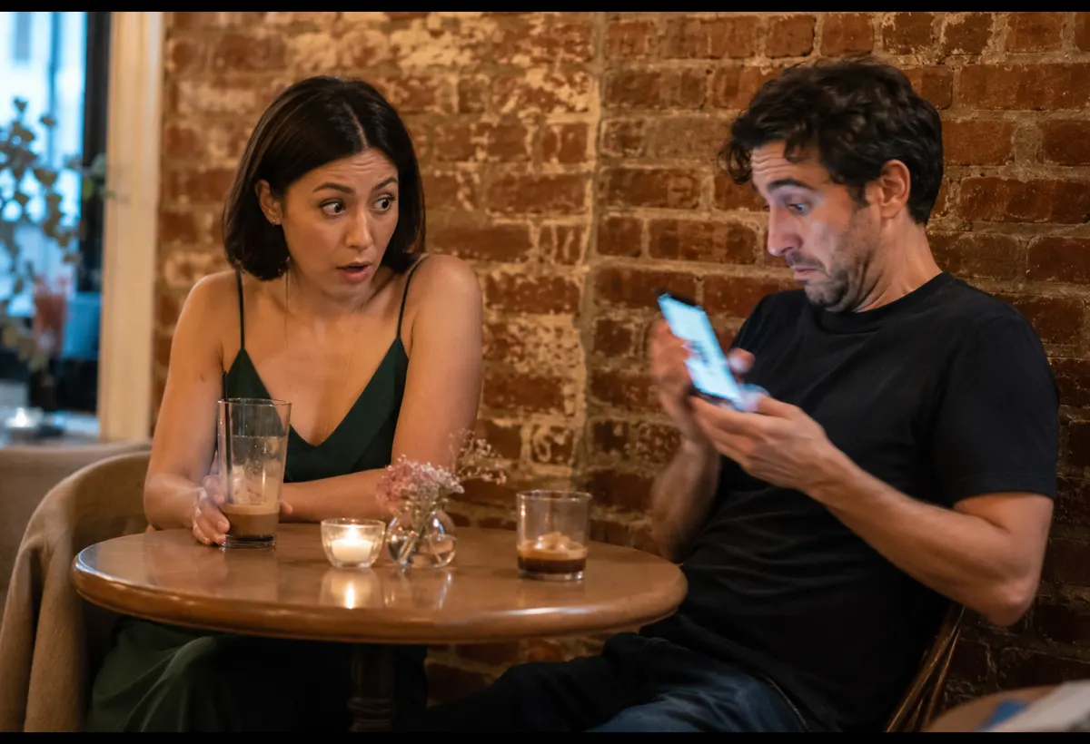 A phone on a warm date-night table